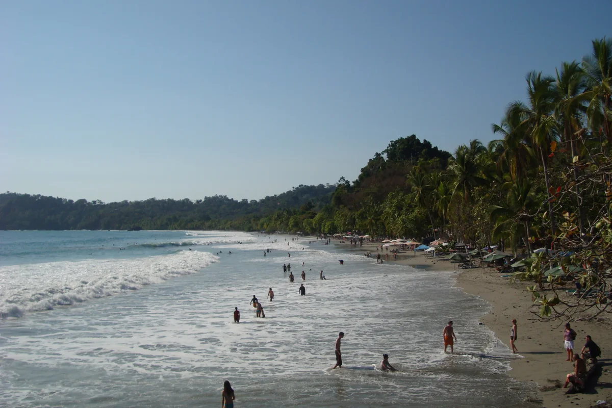 The main beach inside Manuel Antonio National Park